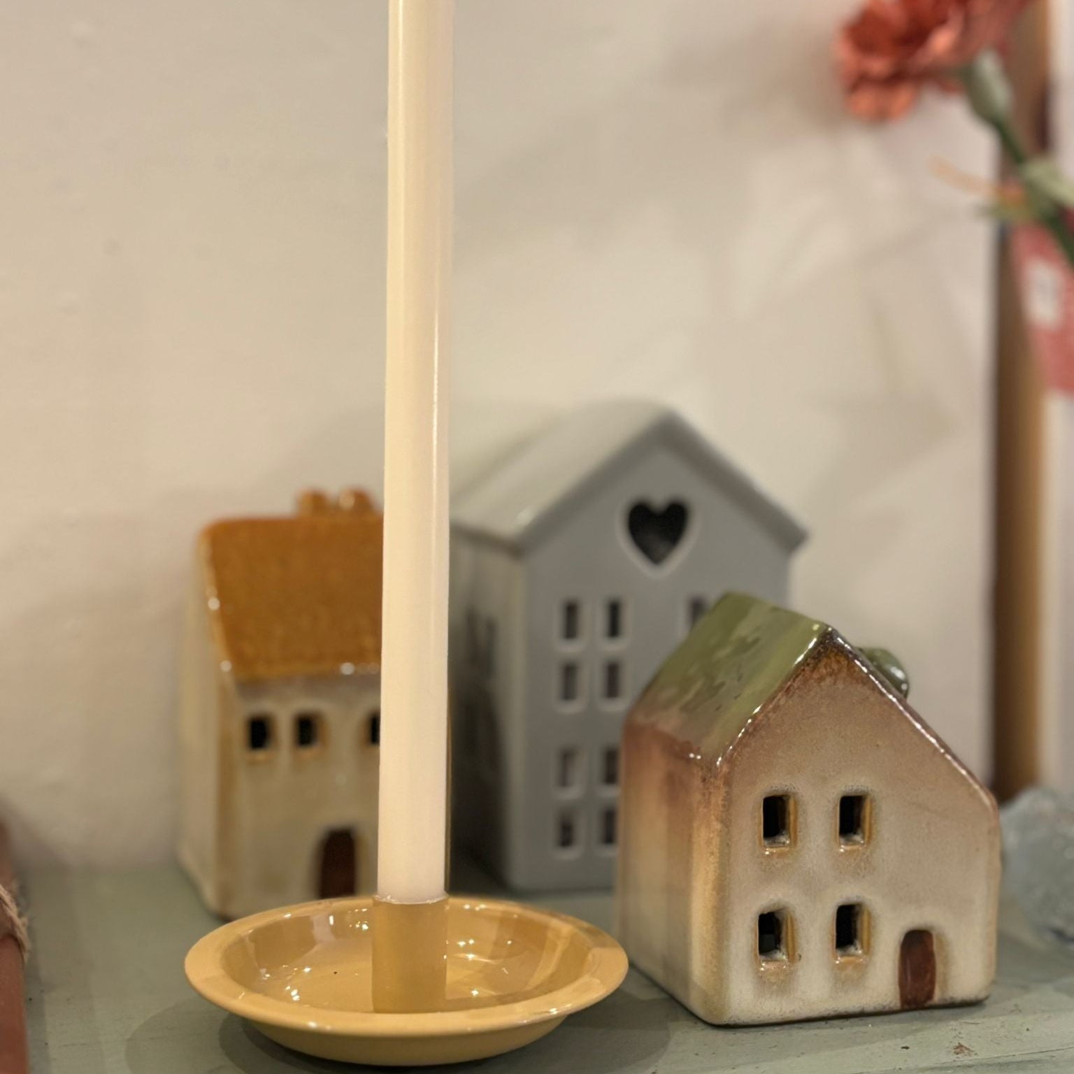 Ib Laursen, Bougeoir pour bougies fines en métal - Beige