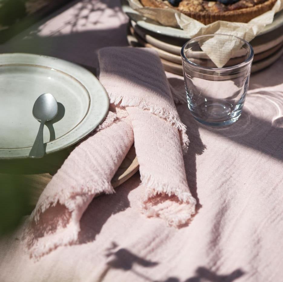 Ib Laursen, Lot de 2 serviettes de table - Rose
