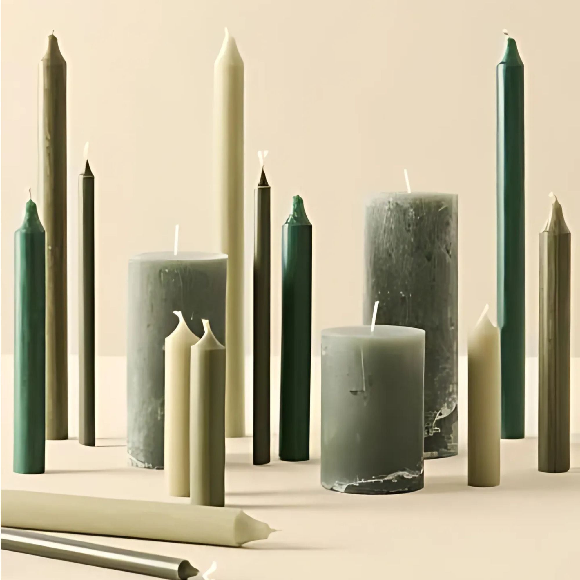 Ib Laursen, Lot de 3 bougies chandelle - Dark Grey