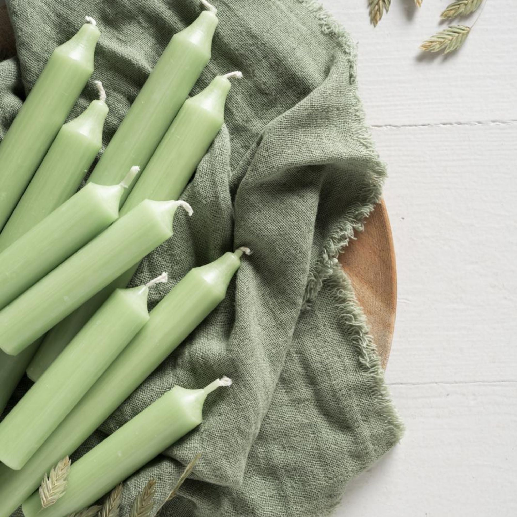 Ib Laursen, Lot de 5 bougies chandelle - Green Tea