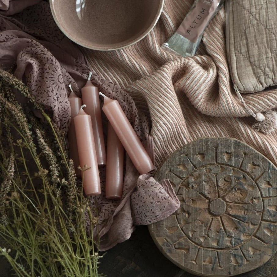 Ib Laursen, Lot de 5 bougies chandelle - Rose poudré