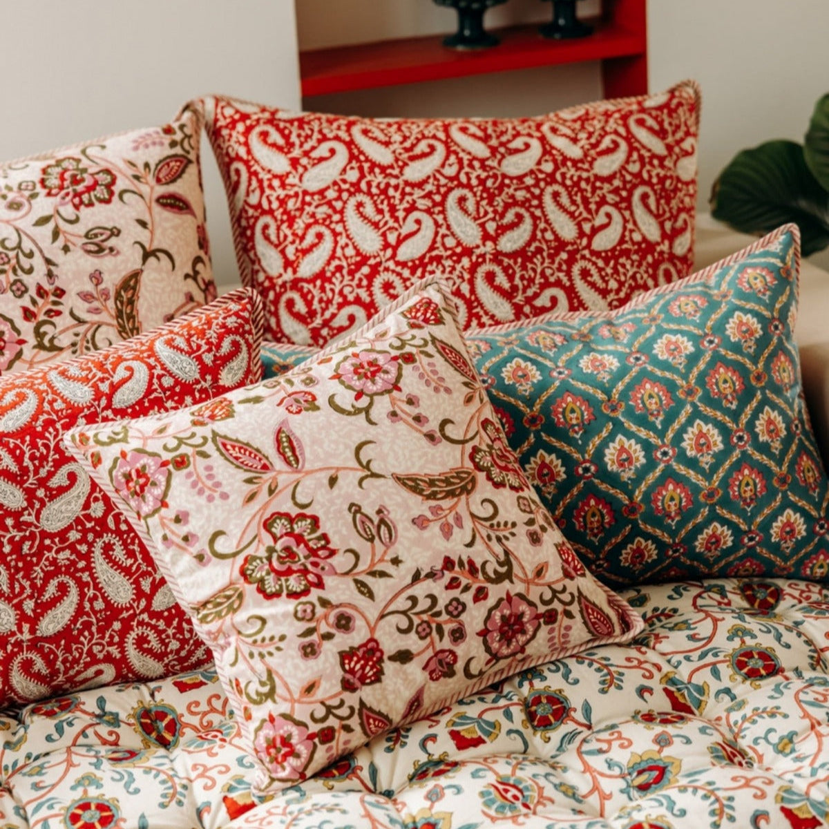 Jamini Design, Housse de coussin - Lita Rose Pâle