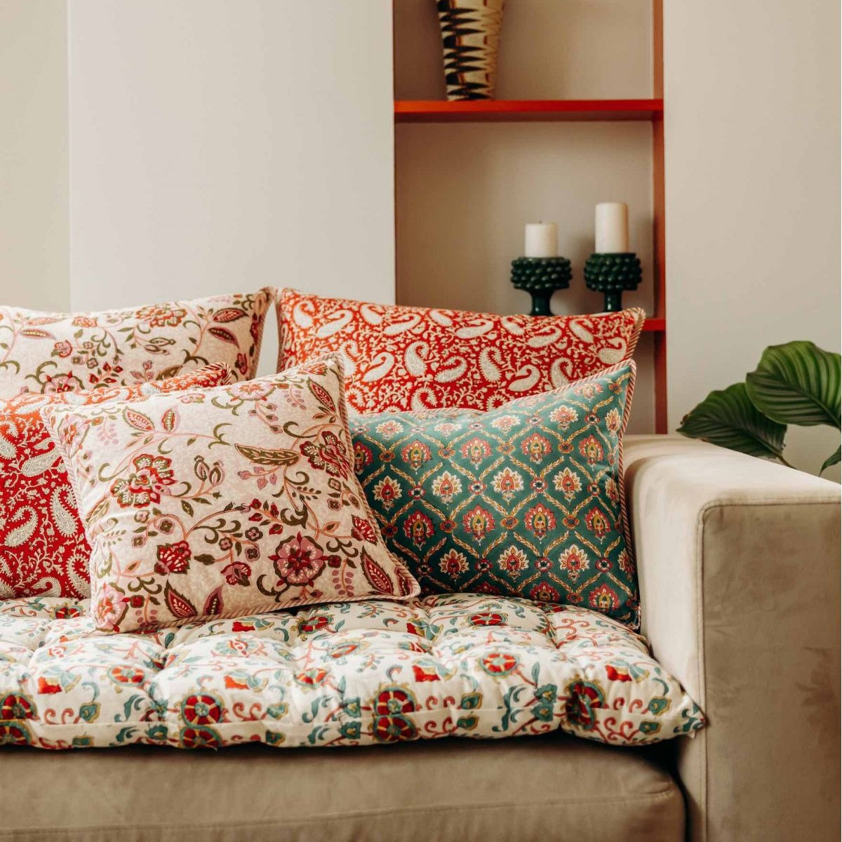 Jamini Design, Housse de coussin - Lita Rose Pâle