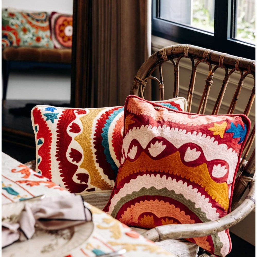 Jamini Design, Housse de coussin - Nala Fuchsia- Carré 40x40