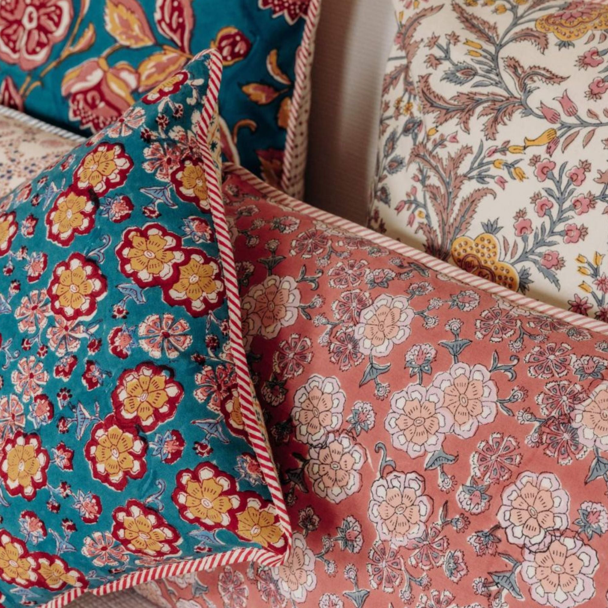 Jamini Design, Housse de coussin - Dalia Pin - Carré 40x40