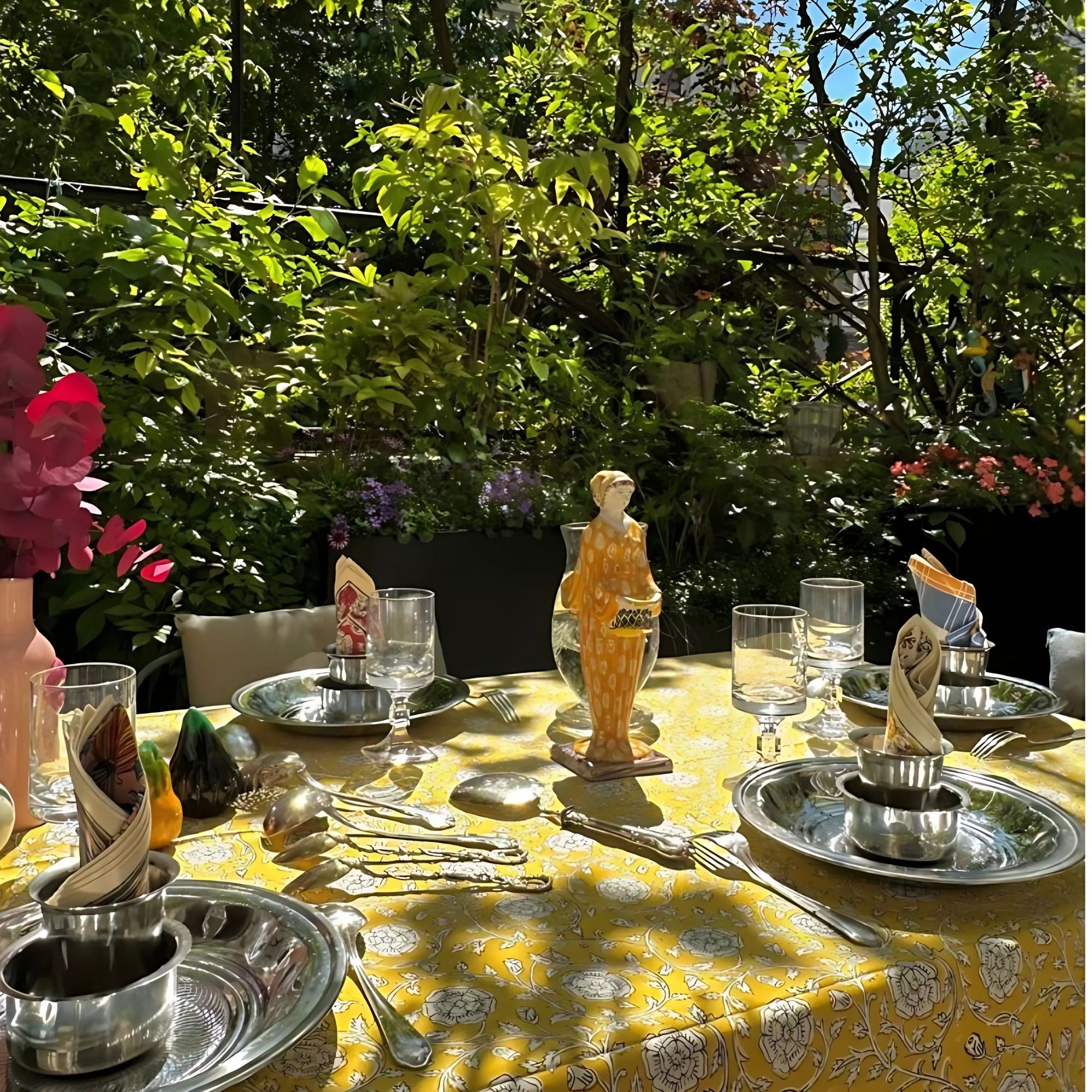 Jamini Design, Nappe rectangle 140x235 - Banna Jaune