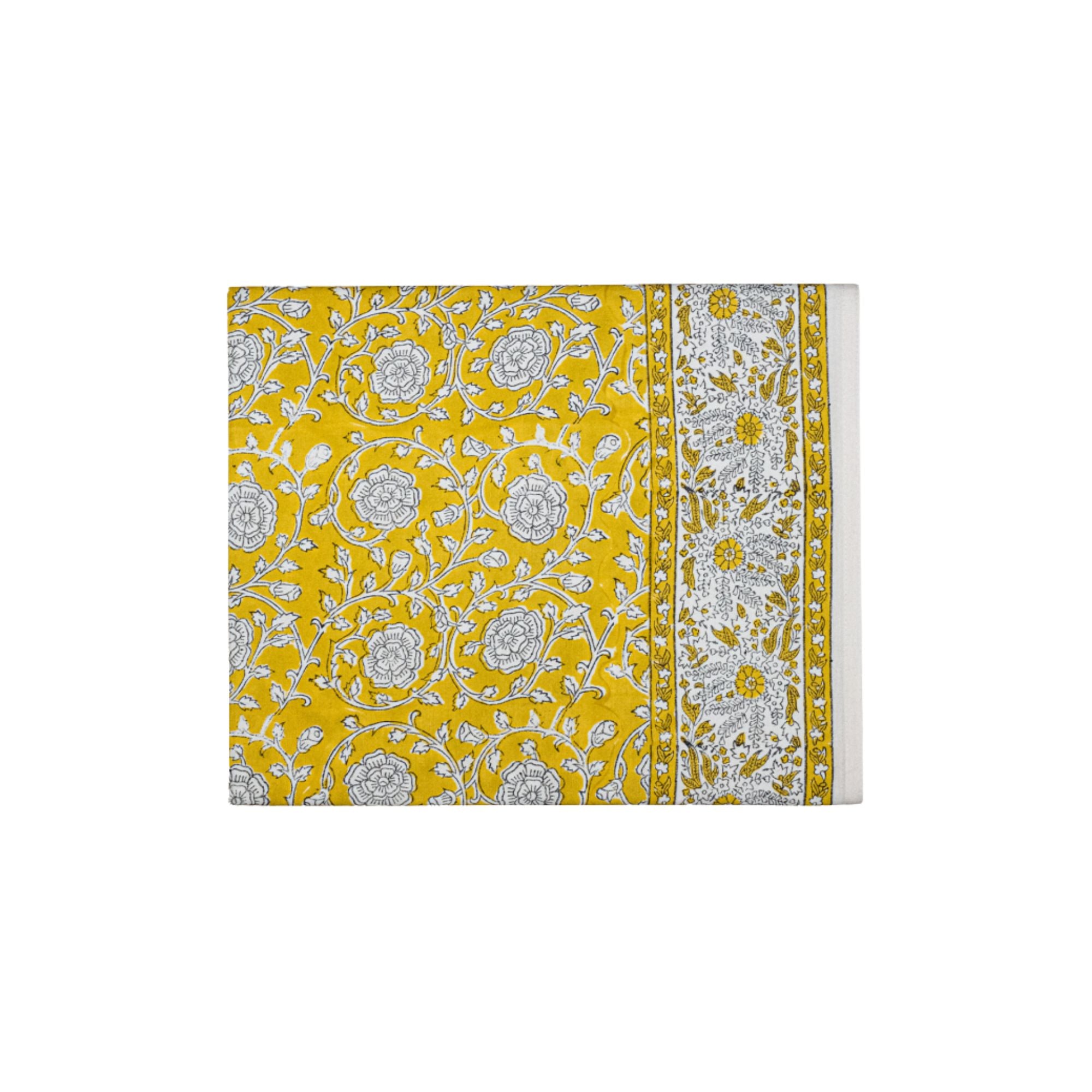 Jamini Design, Nappe rectangle 140x235 - Banna Jaune