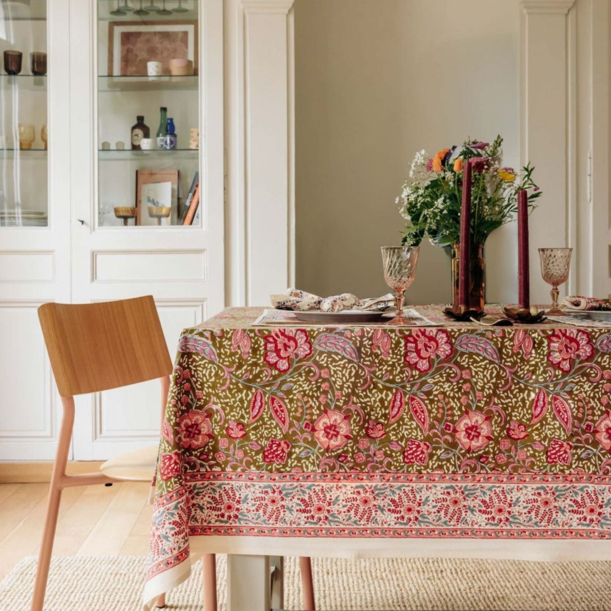 Jamini Design, Nappe rectangle 140x235 - Lita Kaki