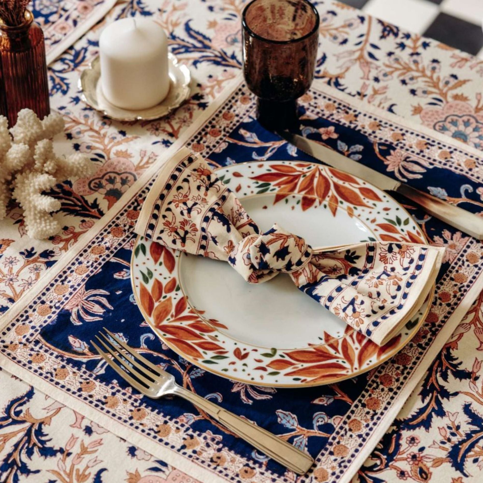 Jamini Design, Serviette de table - Archana Navy