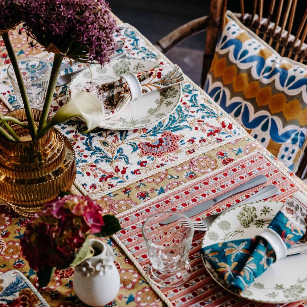 Jamini Design, Set de table matelassé - Archana Pin