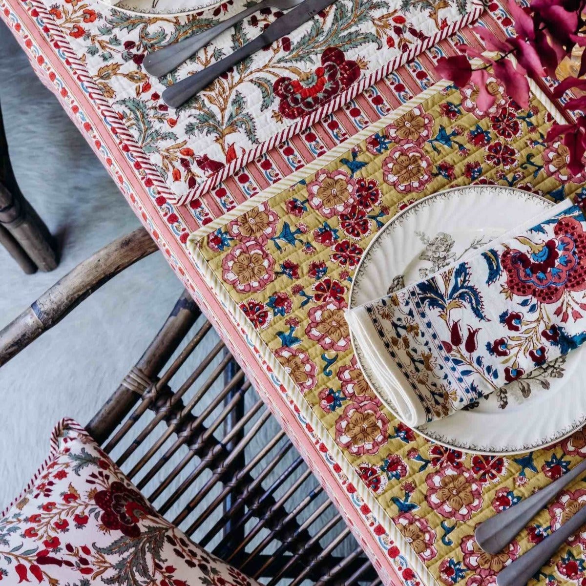 Jamini Design, Set de table matelassé - Dalia Moutarde