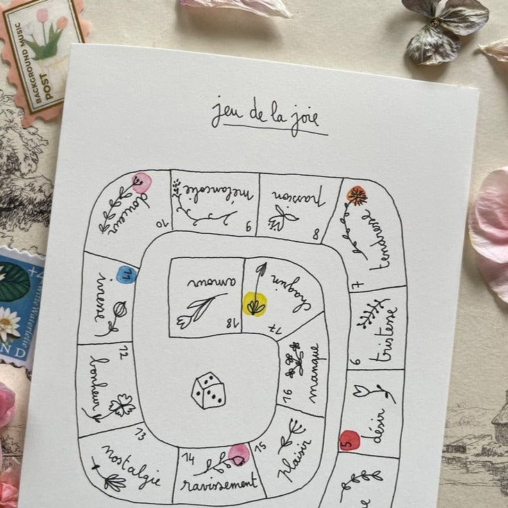 Carte Papillonnage - Jeu de la joie