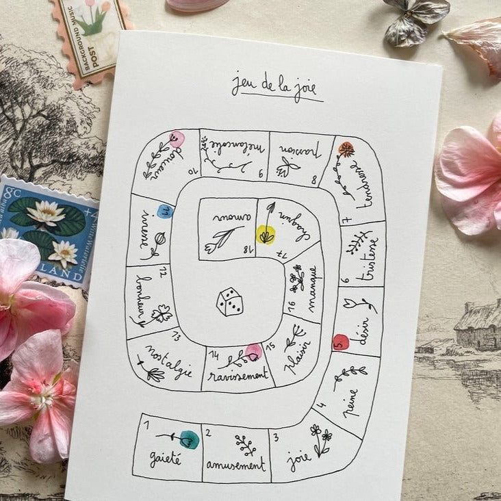 Carte Papillonnage - Jeu de la joie