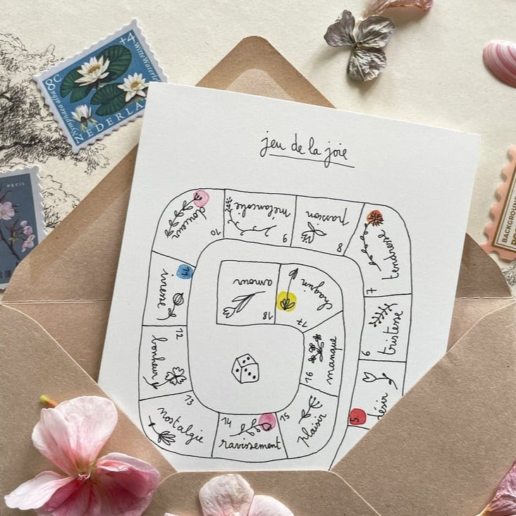 Carte Papillonnage - Jeu de la joie