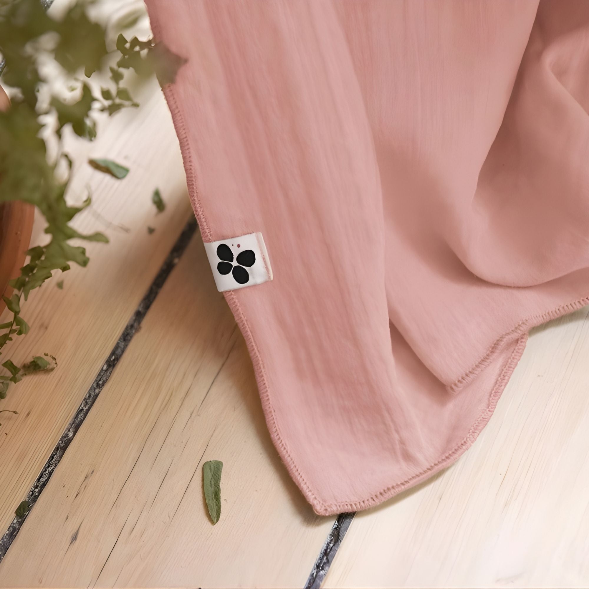 L'effet Papillon, Rideau gaze de coton 140x300 cm - Rose pêche