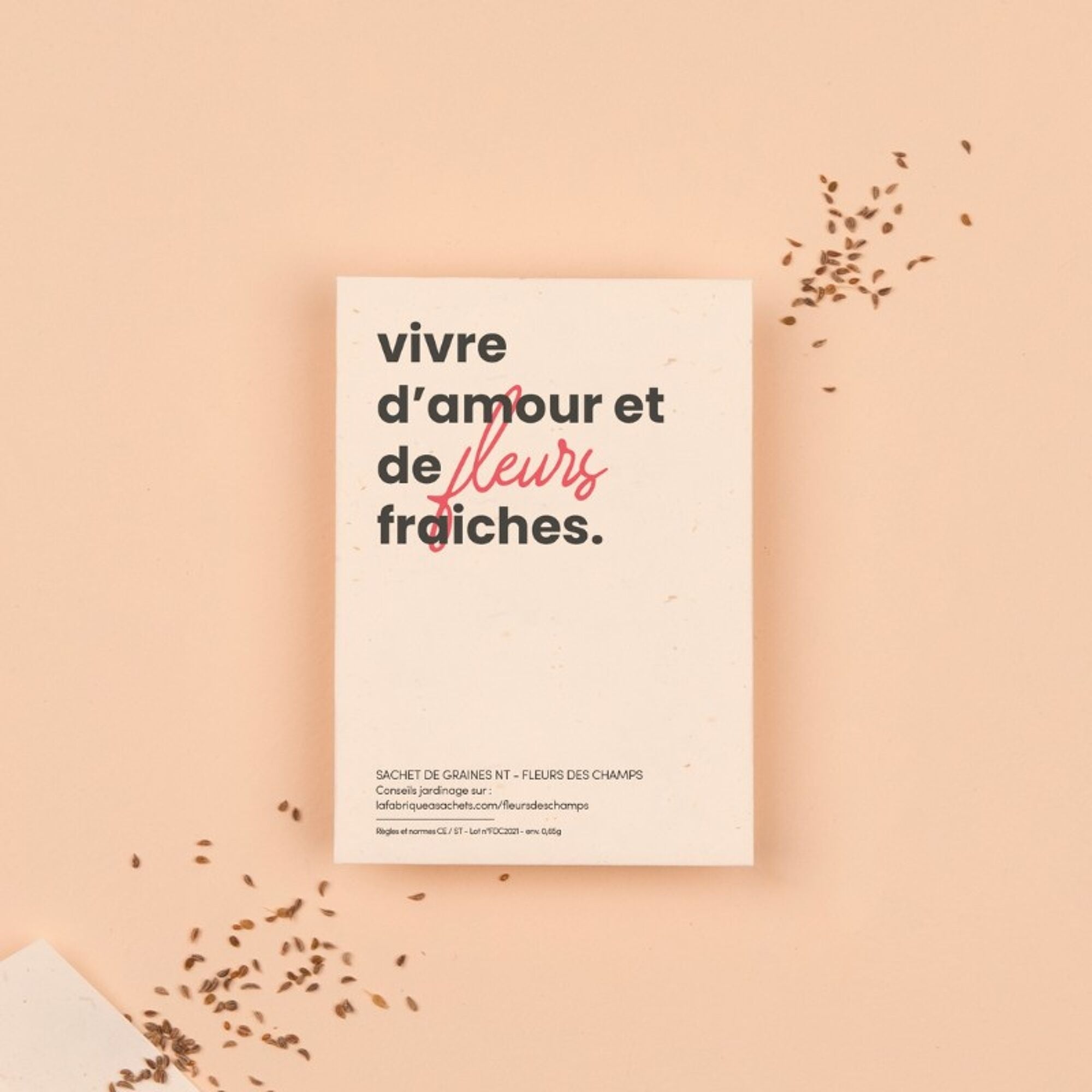 La Fabrique à Sachets, Sachet de graines Fleurs des Champs - Vivre d'amour et de fleurs fraiches