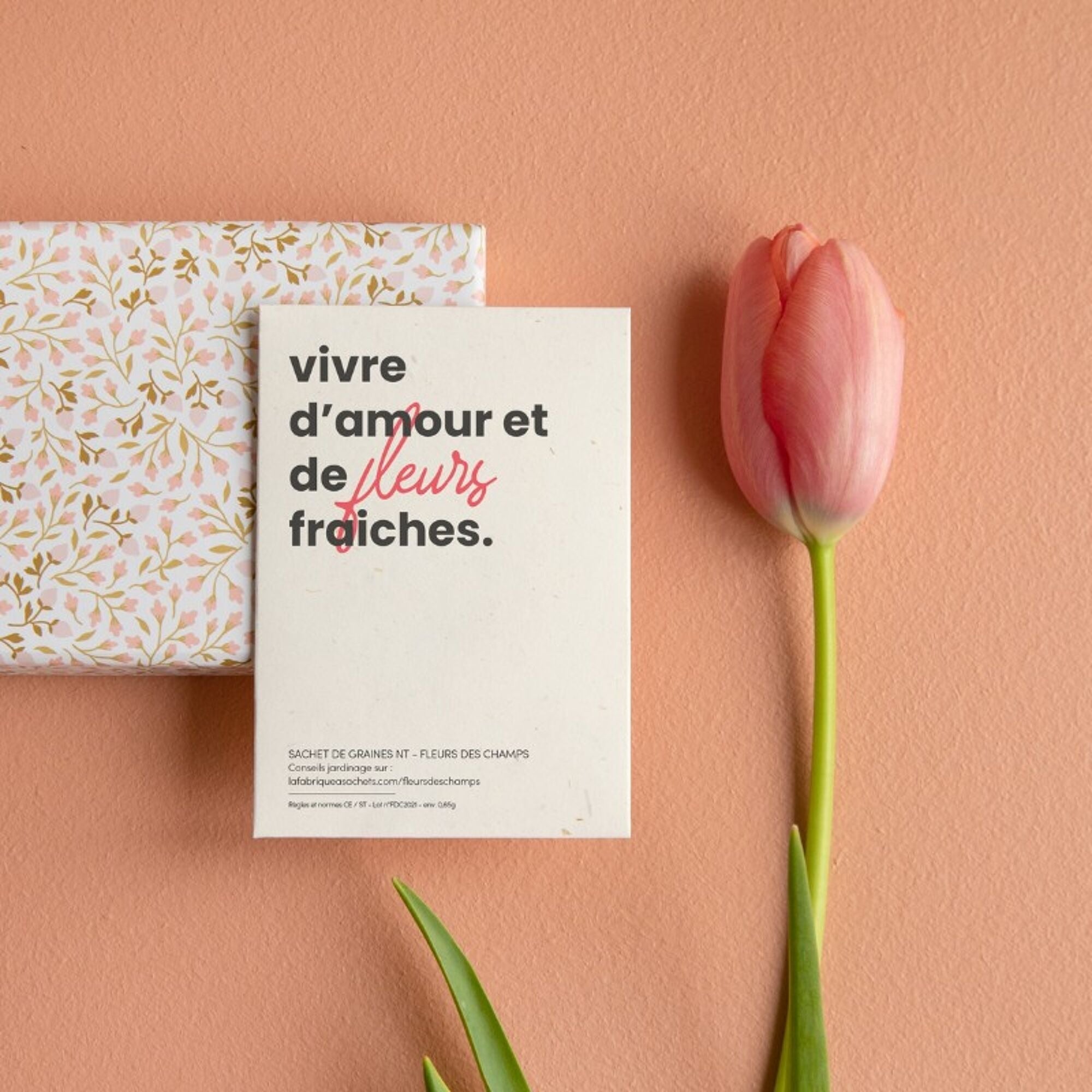 La Fabrique à Sachets, Sachet de graines Fleurs des Champs - Vivre d'amour et de fleurs fraiches