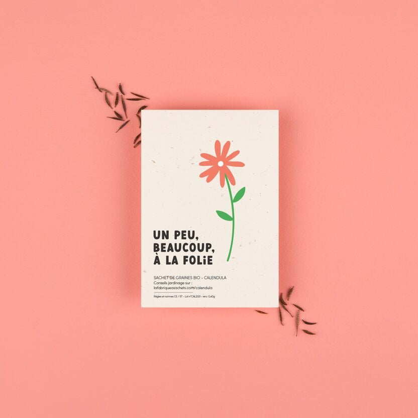 La Fabrique à Sachets, Sachet de graines de Calendula - Un peu, beaucoup, à la folie