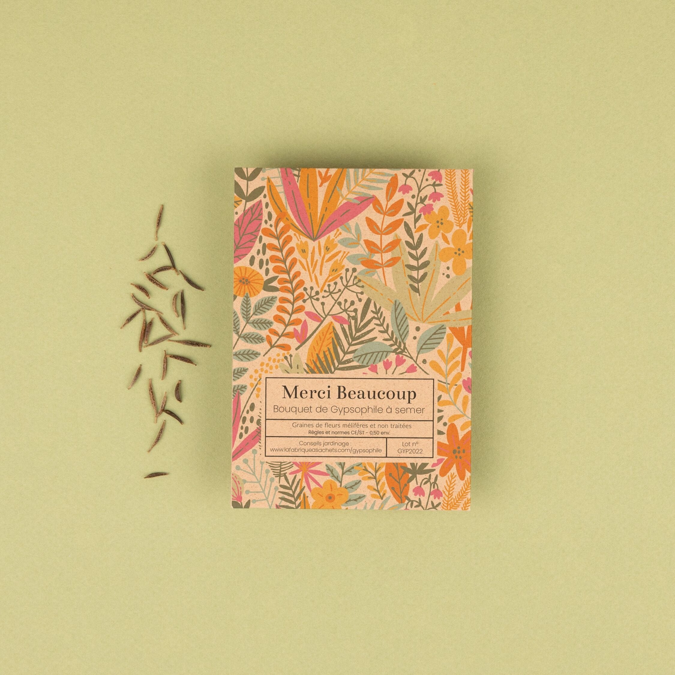 La Fabrique à Sachets, Sachet de graines de Gypsophile - Merci beaucoup