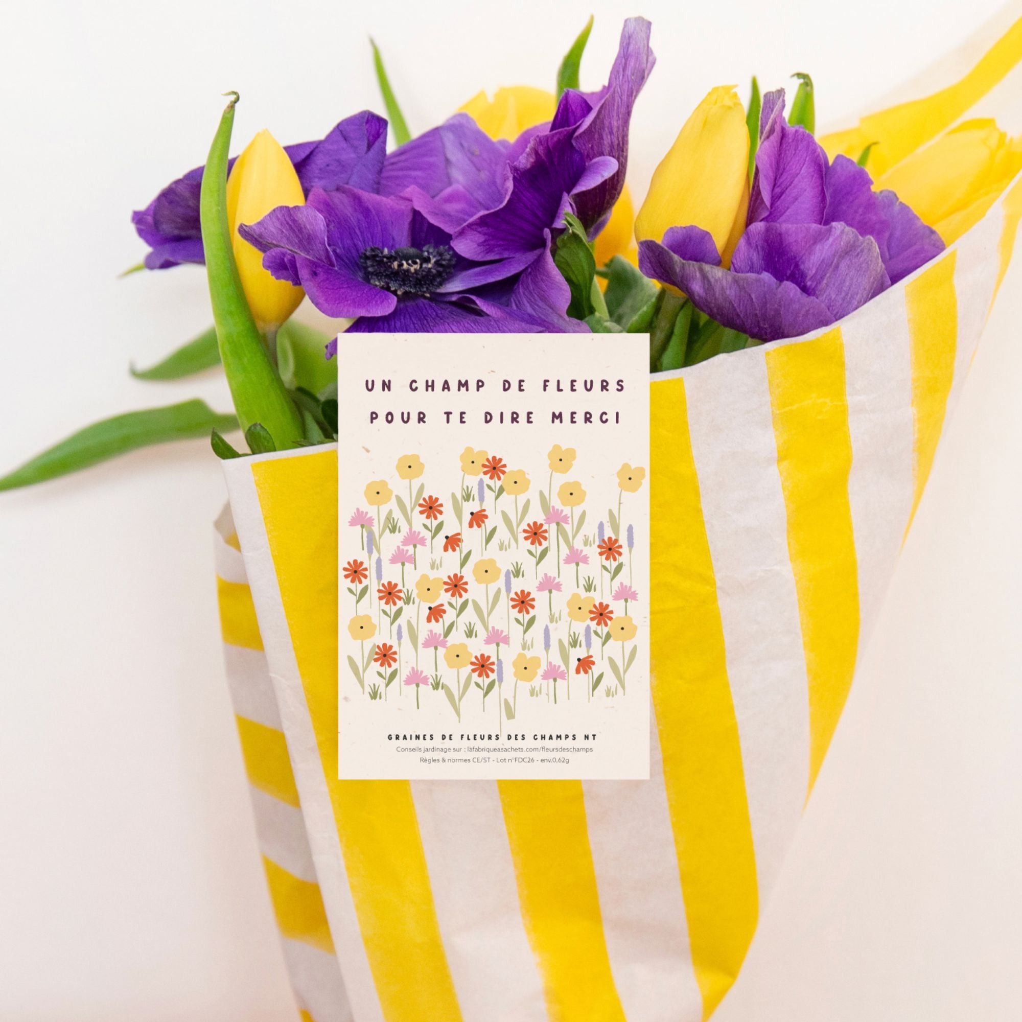 La Fabrique à Sachets, Sachet de Fleurs des Champs - Un champ de fleurs pour te dire merci