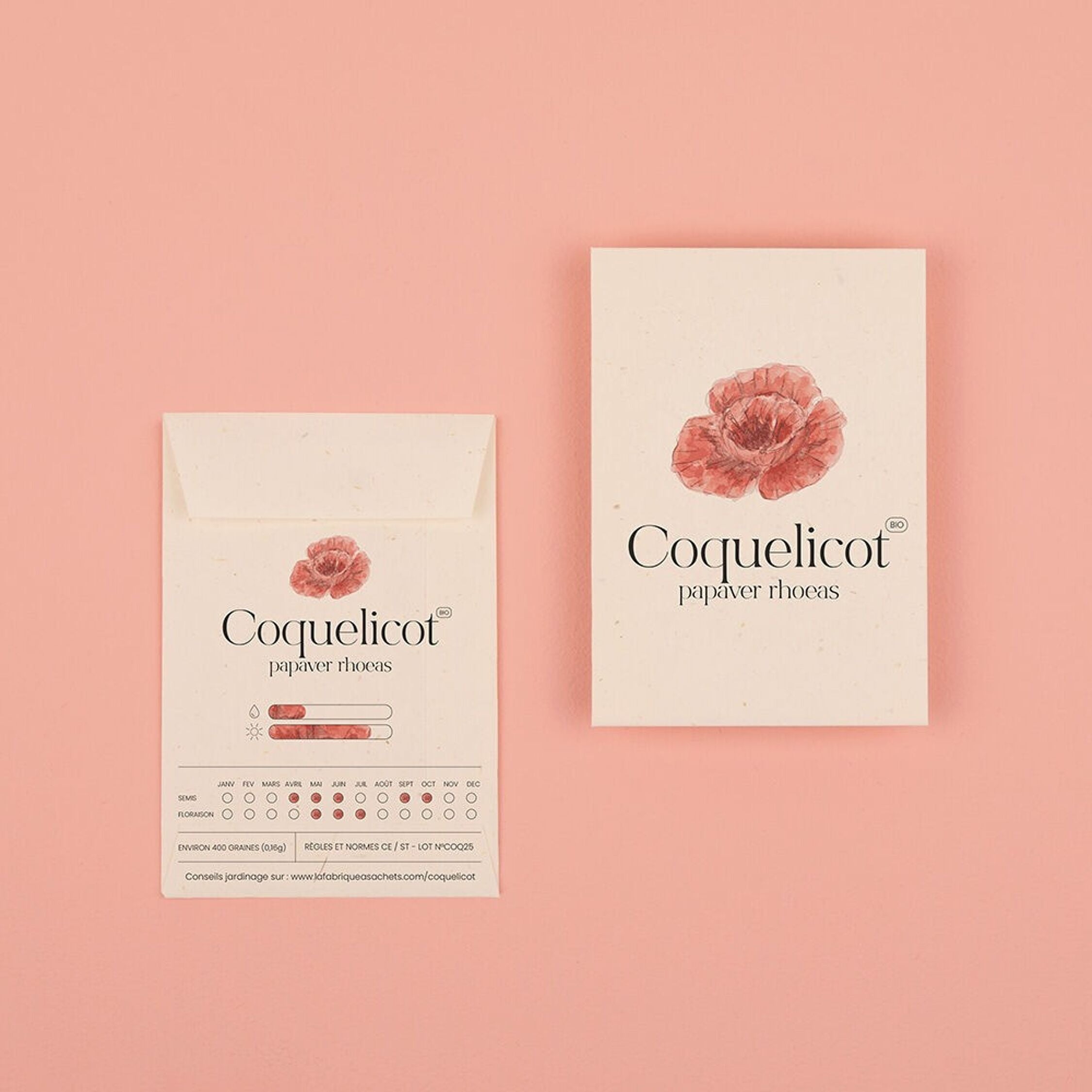 La Fabrique à Sachets, Sachet de graines de Coquelicot - Botanica