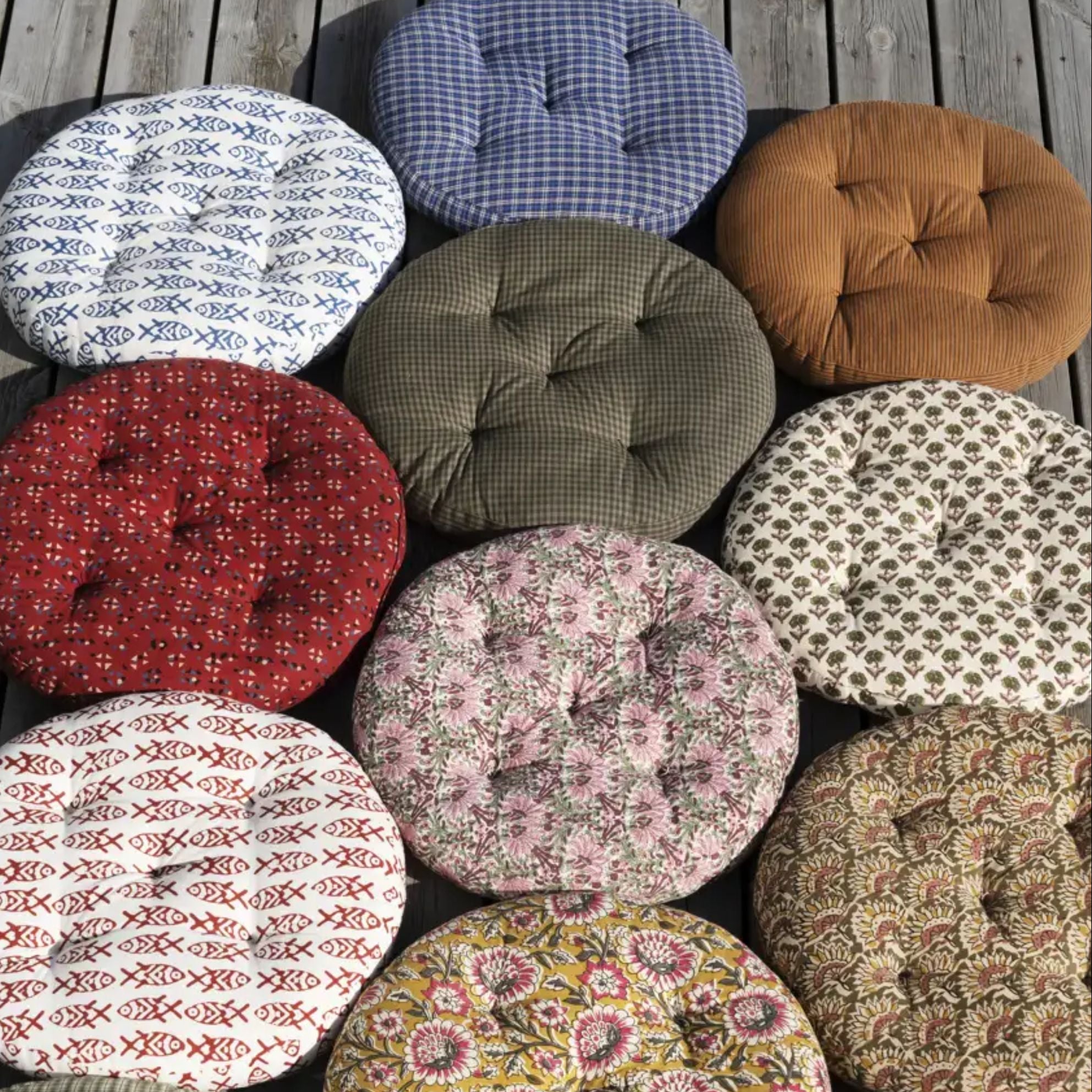 Madam Stoltz, Coussin d'assise - Fleuri Rose