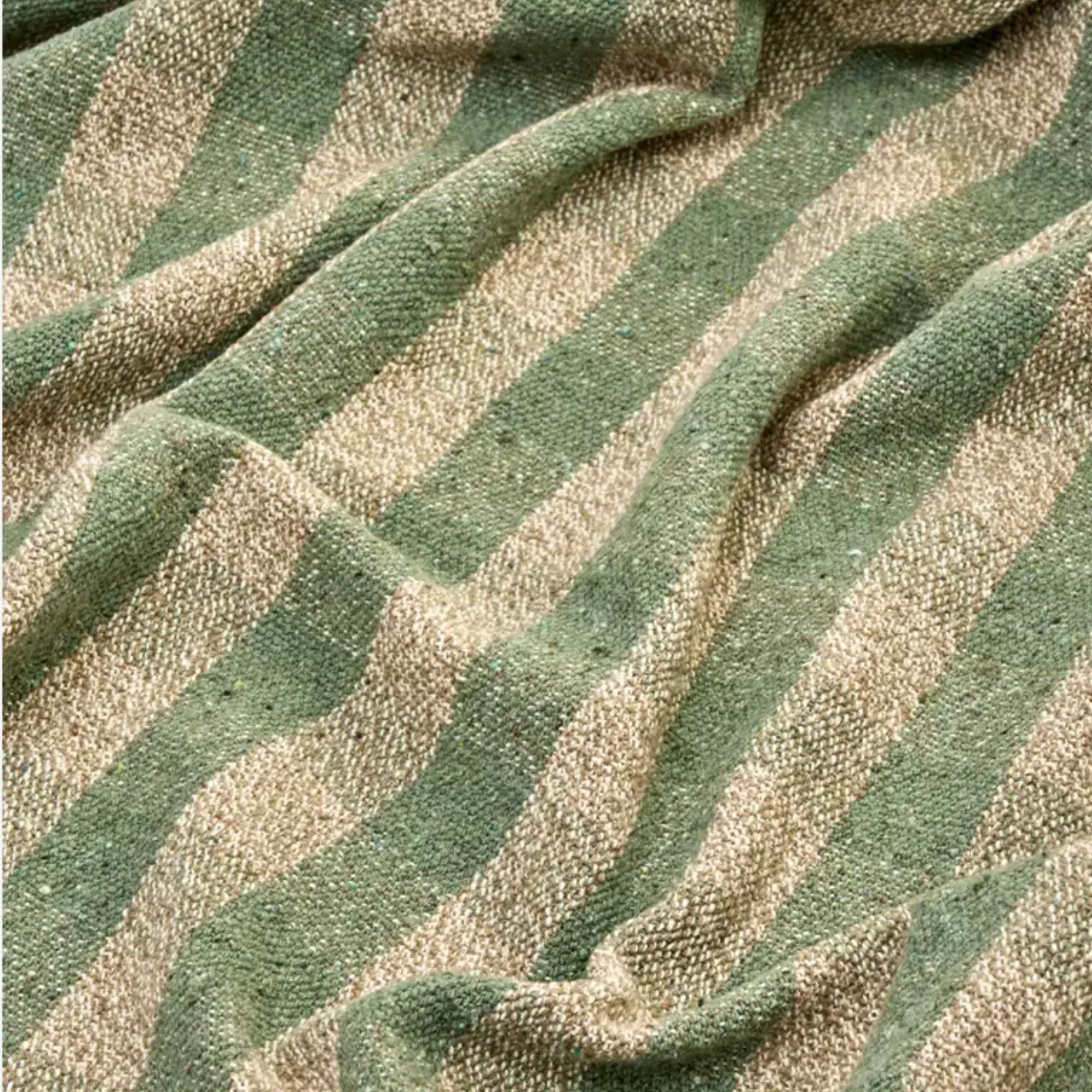 Madam Stoltz, Plaid en coton recyclé - Vichy Vert