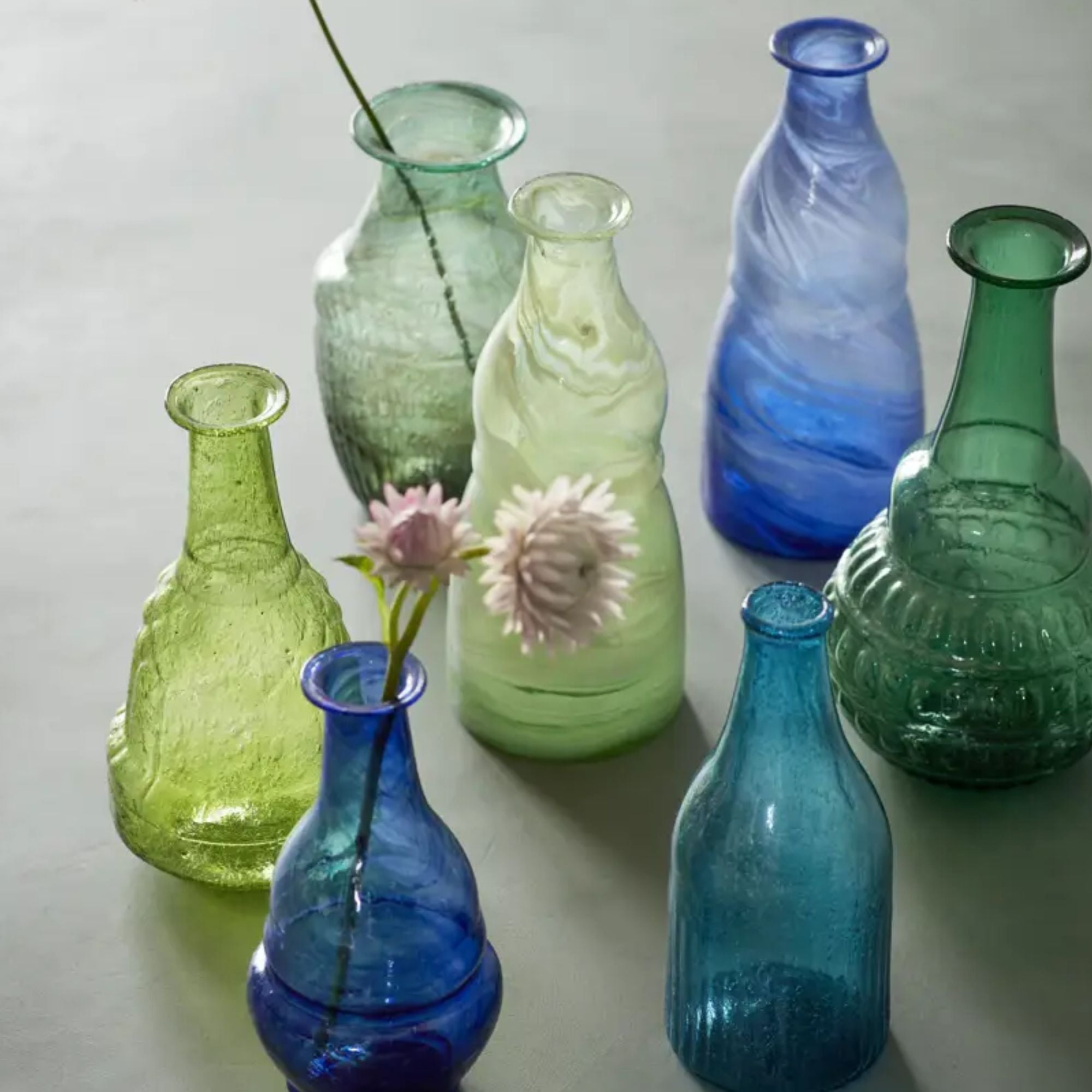 Madam Stoltz, Soliflore bouteille - Bleu