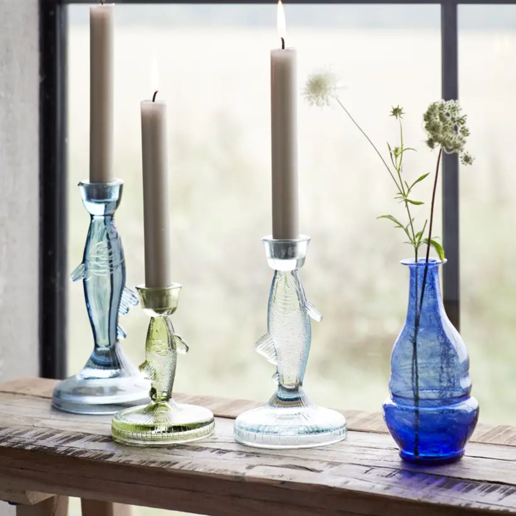 Madam Stoltz, Soliflore bouteille - Bleu