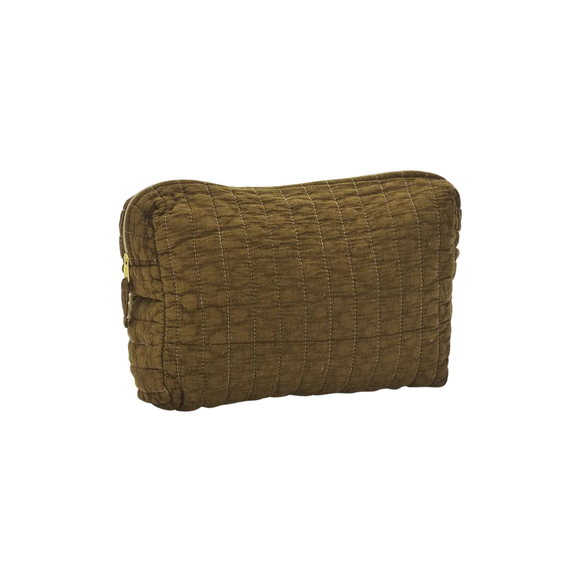 Madam Stoltz, Trousse matelassé - Tabac