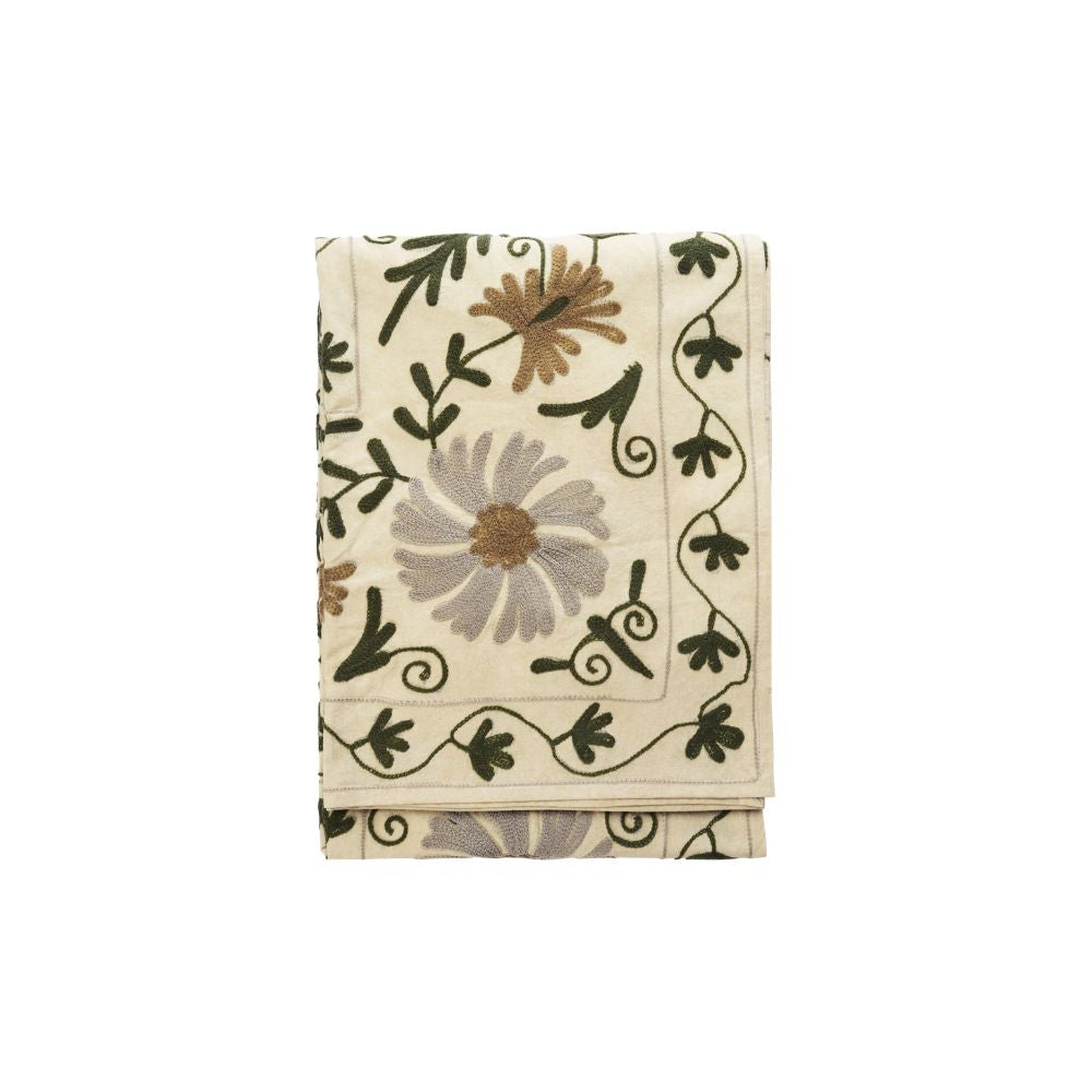 Madam Stoltz, Couvre lit en coton brodé - Suzani