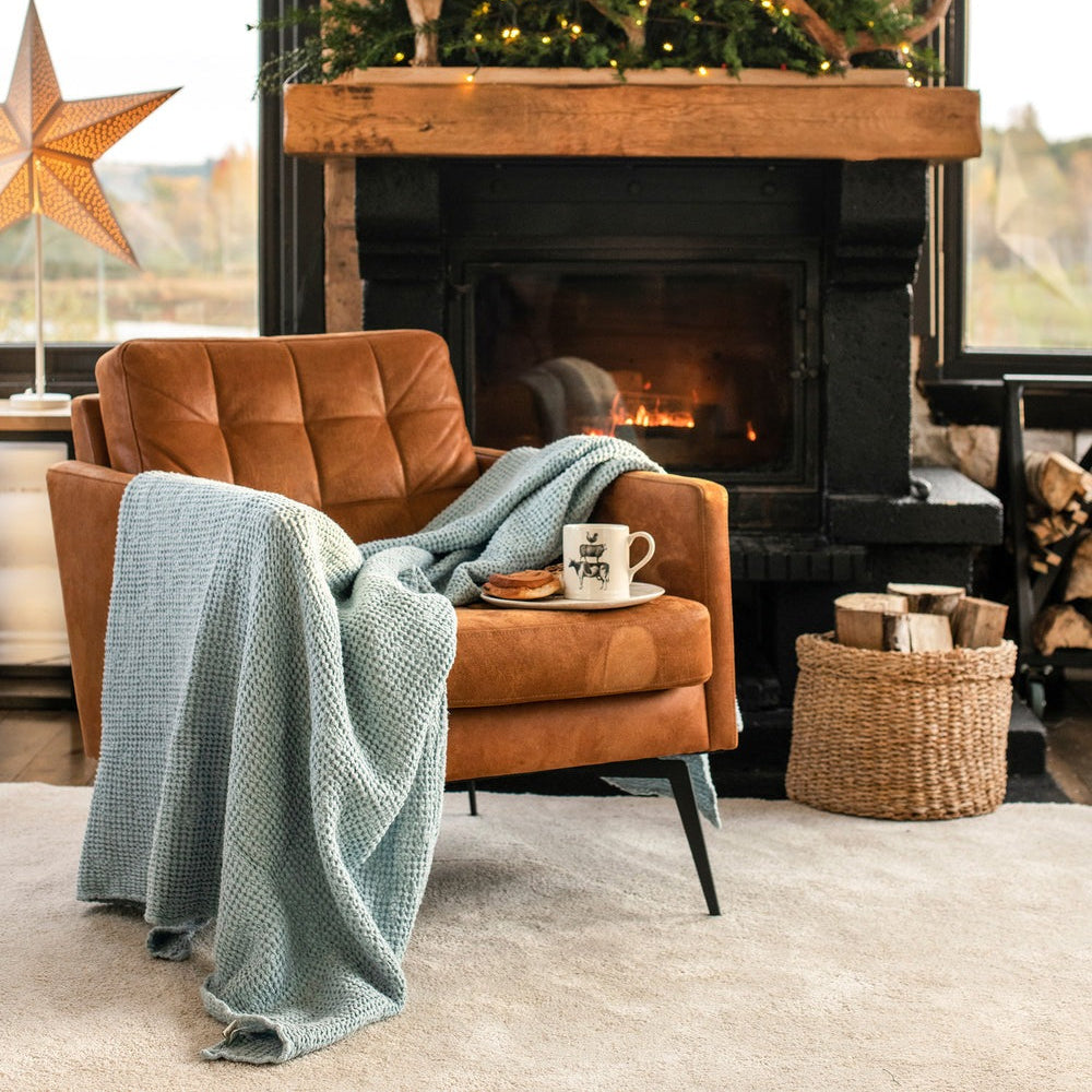 Magic Linen, Couverture gaufrée - Dusty Blue