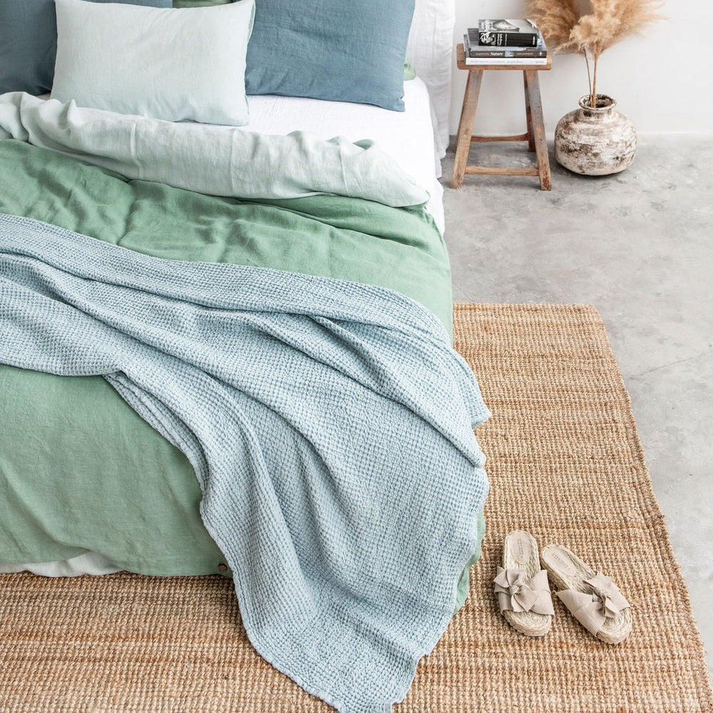 Magic Linen, Couverture gaufrée - Dusty Blue