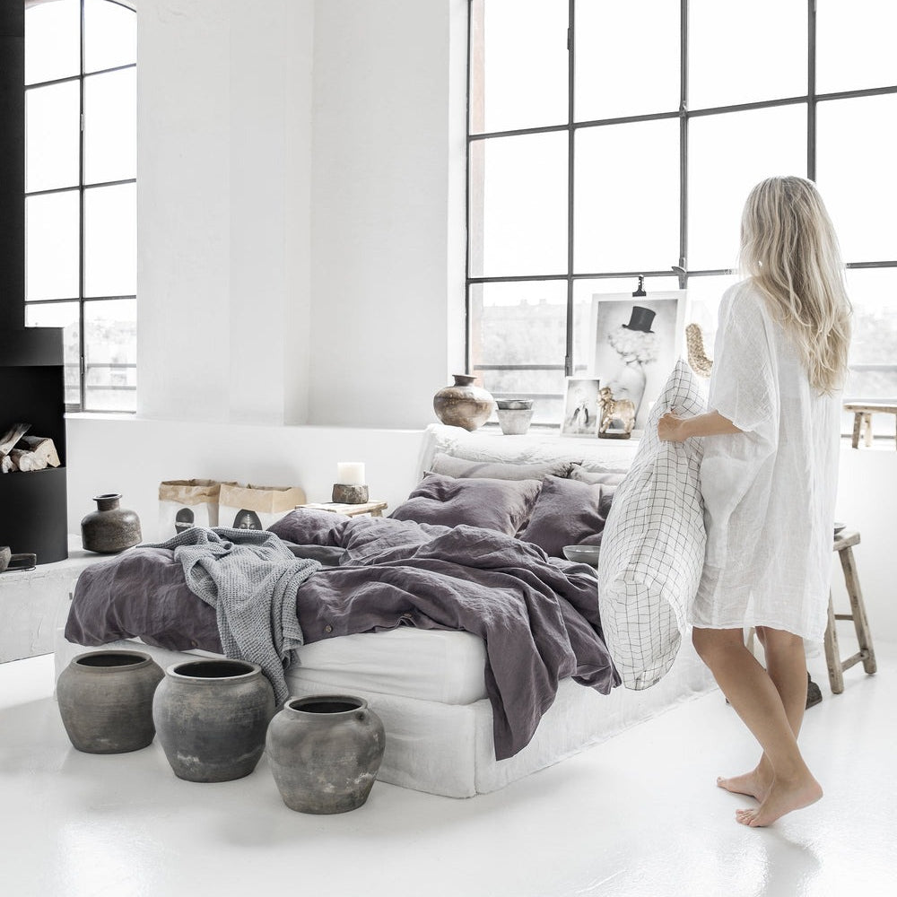 Magic Linen, Housse couette en lin - Charcoal gray