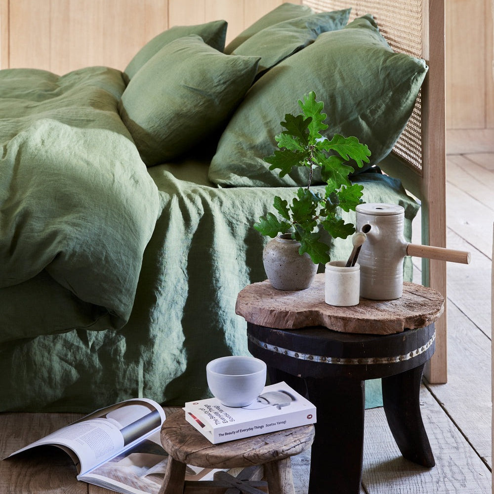 Magic Linen, Housse couette en lin - Forest Green