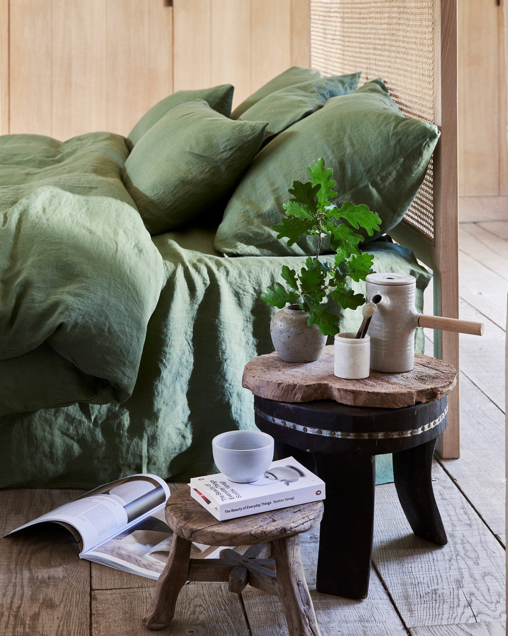Magic Linen, Housse couette en lin - Forest Green