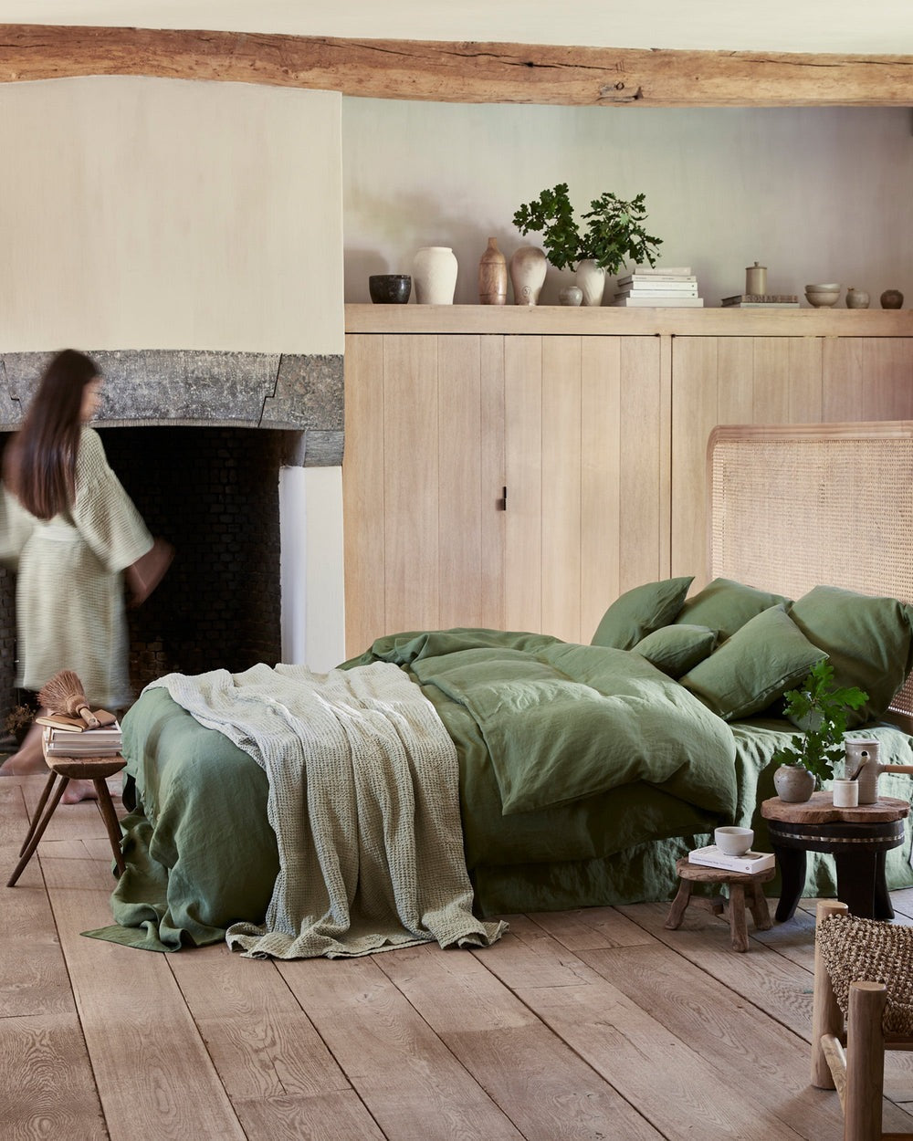 Magic Linen, Housse couette en lin - Forest Green
