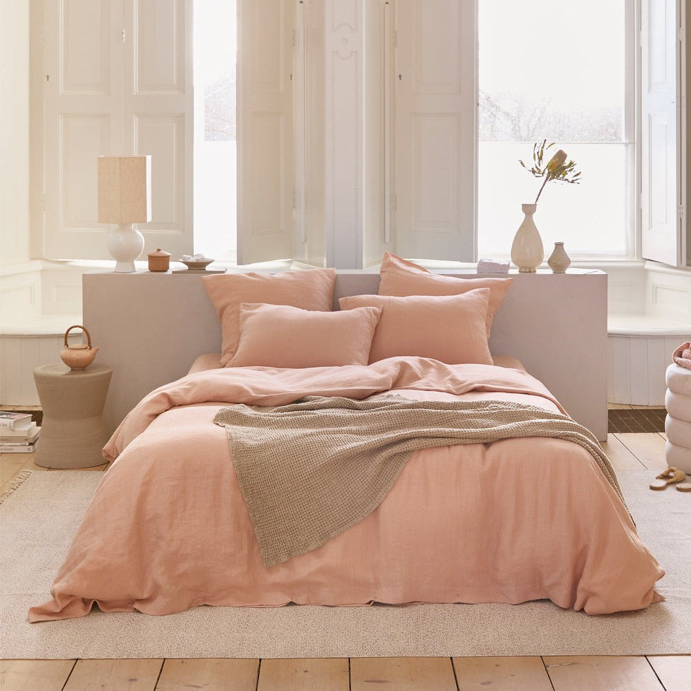 Magic Linen, Housse couette en lin - Pêche