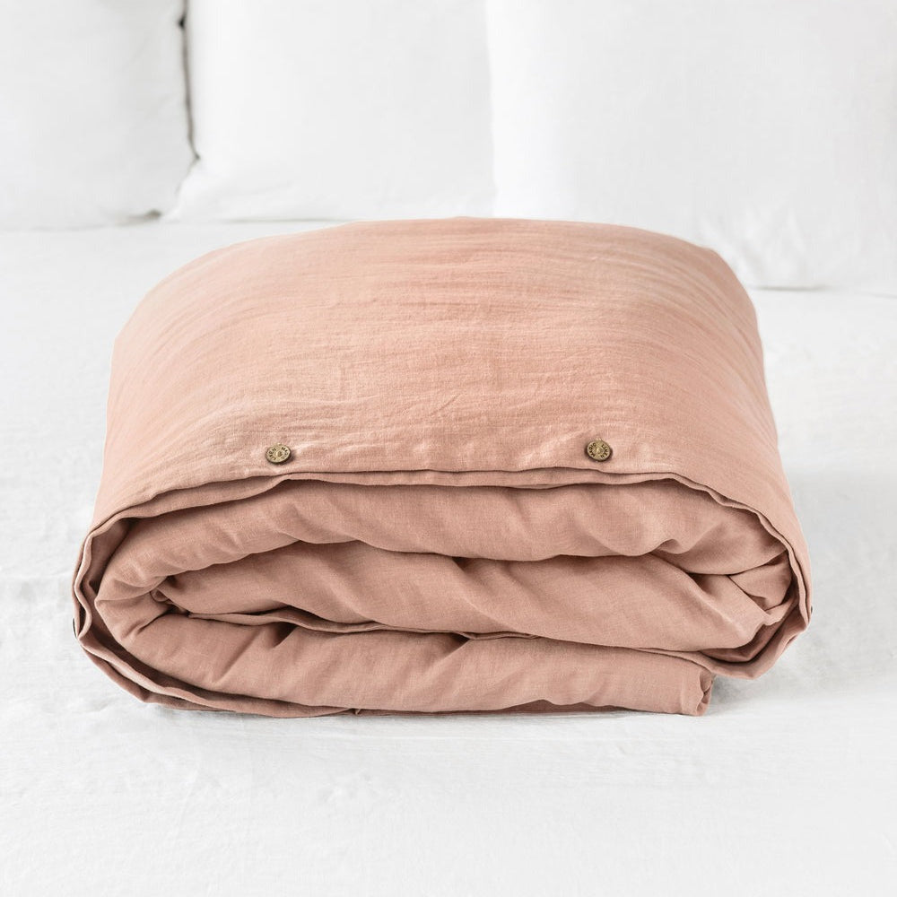 Magic Linen, Housse couette en lin - Pêche