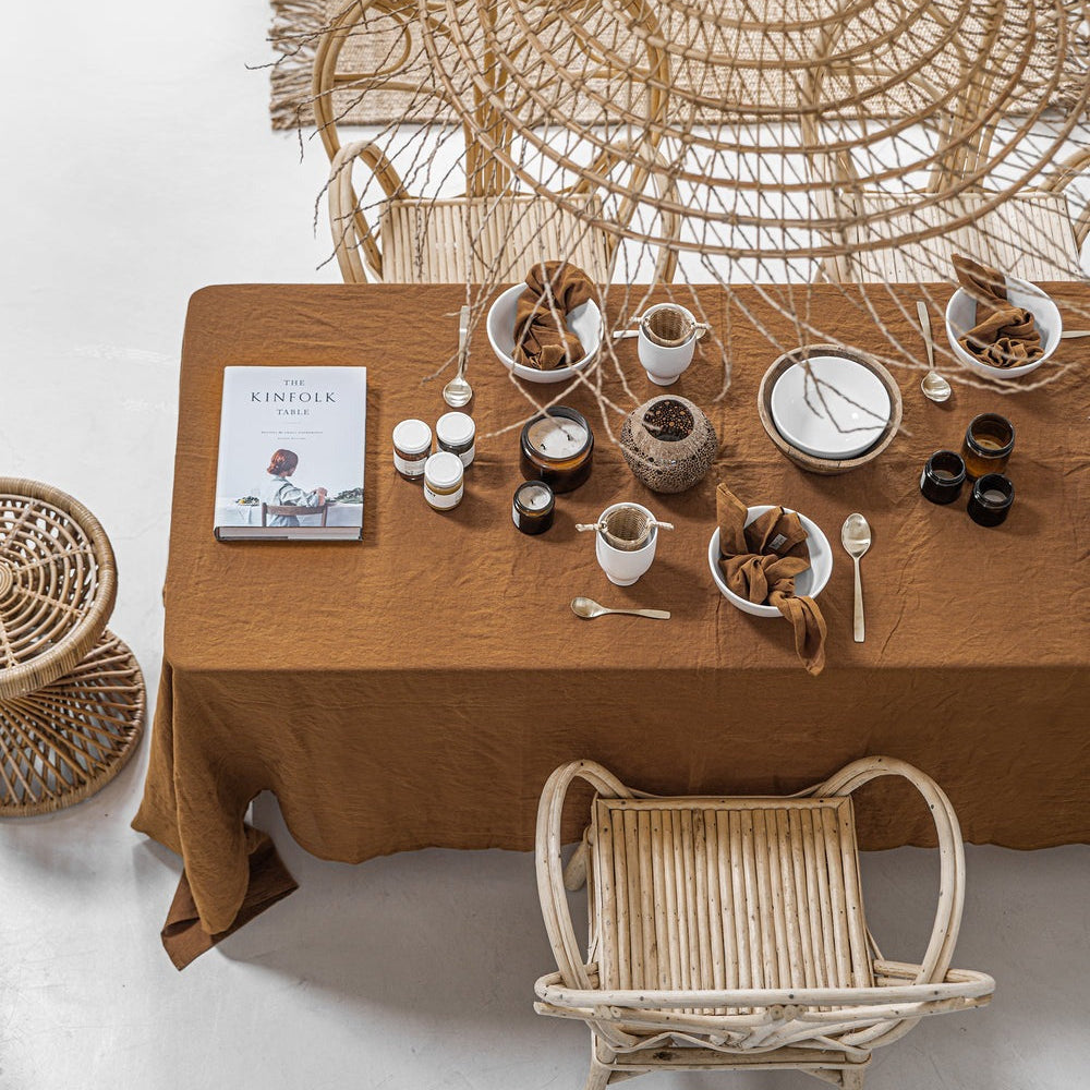 Magic Linen, Nappe en lin 150x250 - Cinnamon