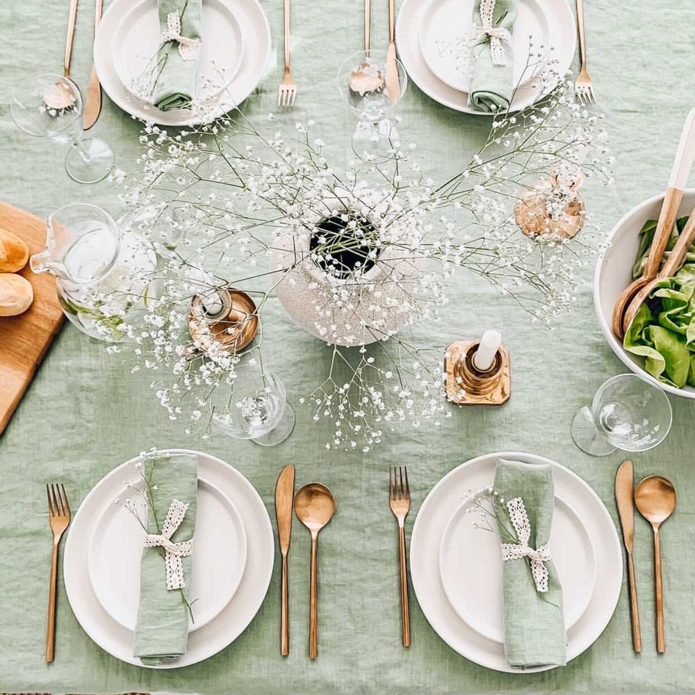 Magic Linen, Nappe en lin 150x250 - Matcha Green