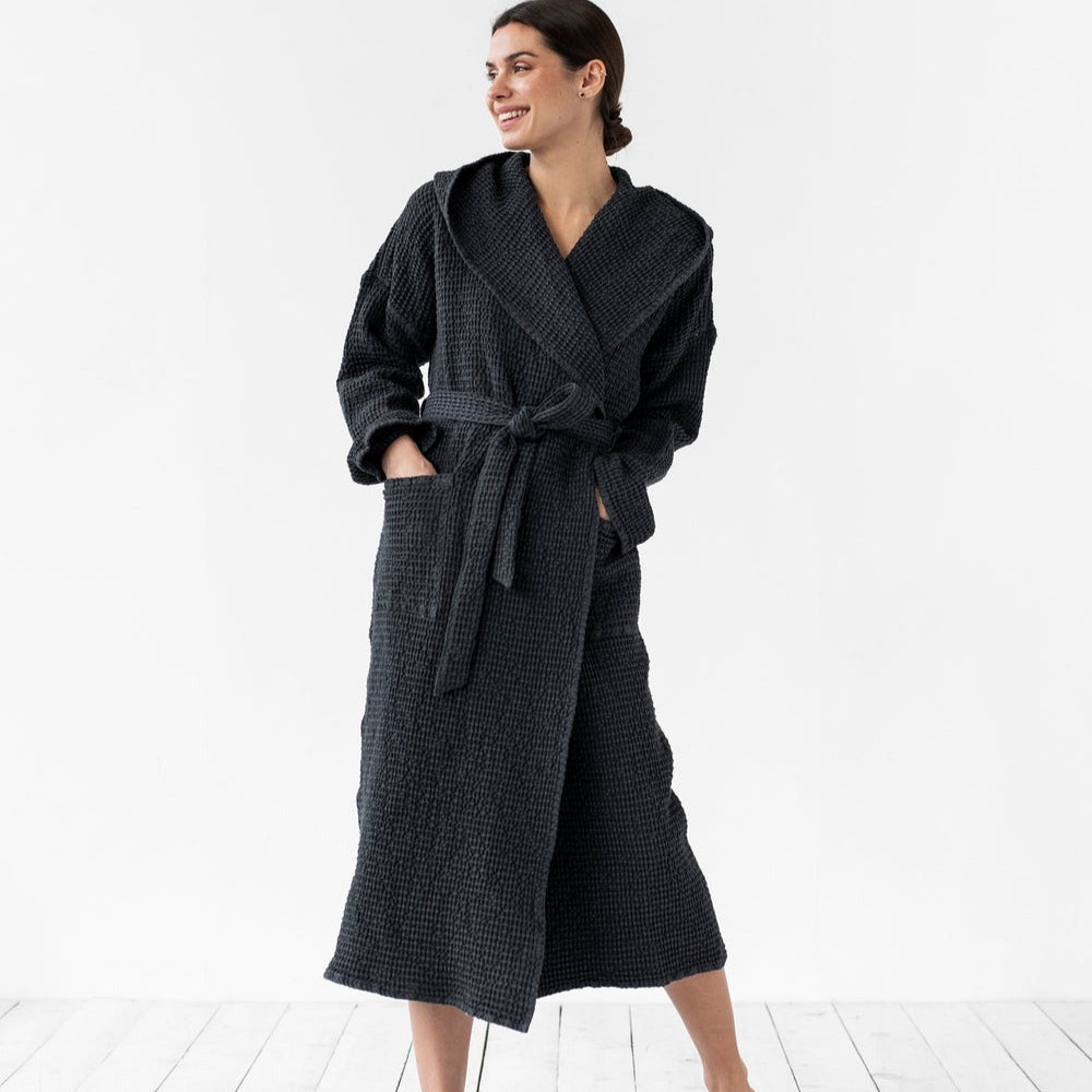 Magic Linen, Peignoir en lin gaufré pour femmes