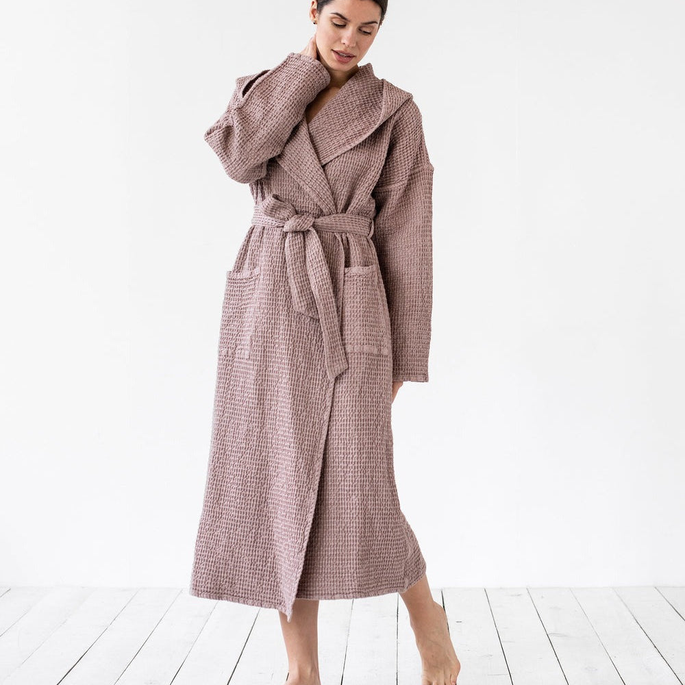 Magic Linen, Peignoir en lin gaufré pour femmes