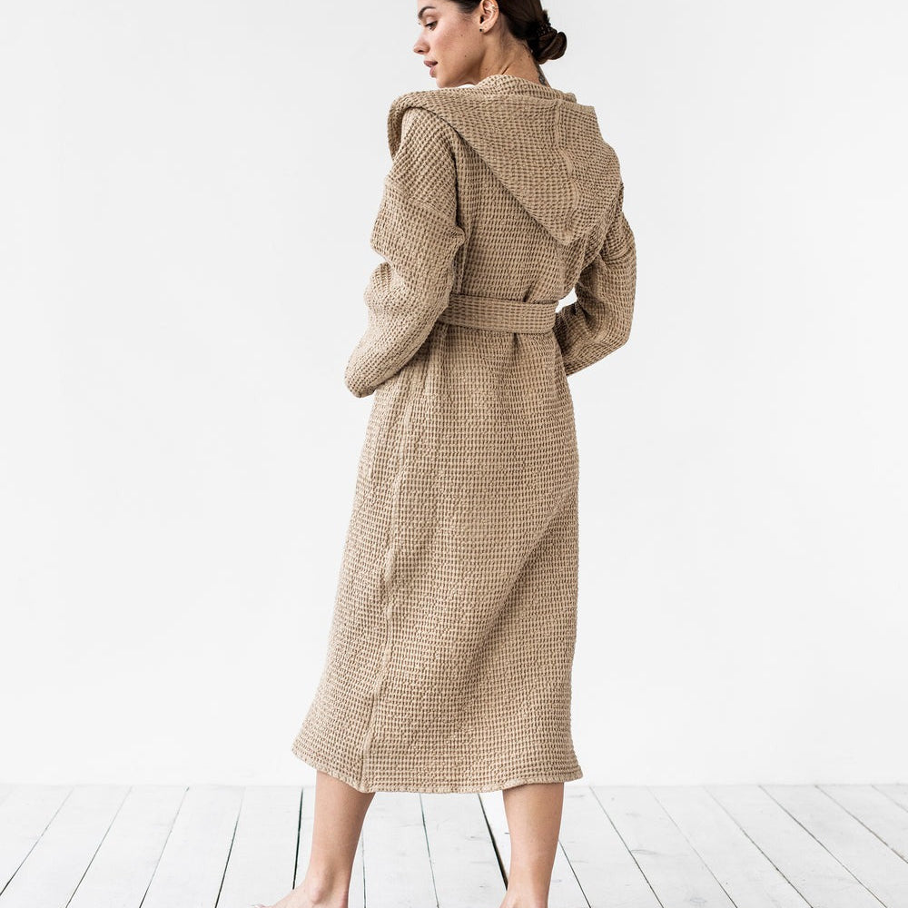 Magic Linen, Peignoir en lin gaufré pour femmes