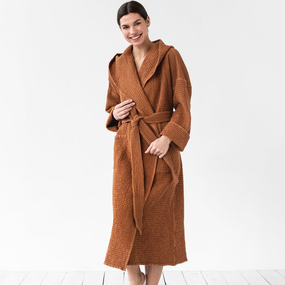 Magic Linen, Peignoir en lin gaufré pour femmes