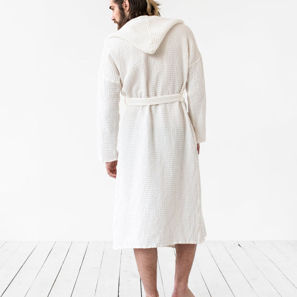 Magic Linen, Peignoir en lin gaufré pour hommes