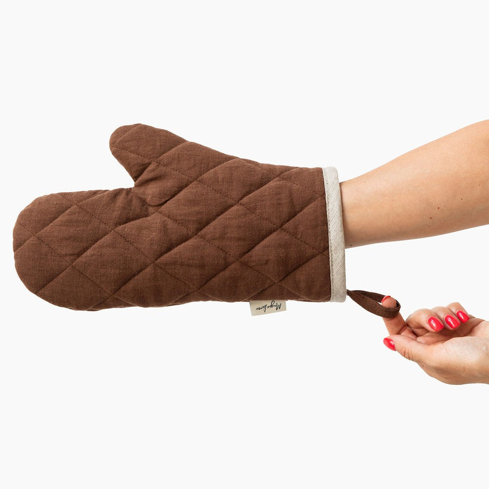 Magic Linen, Gant de cuisine en lin - Marron