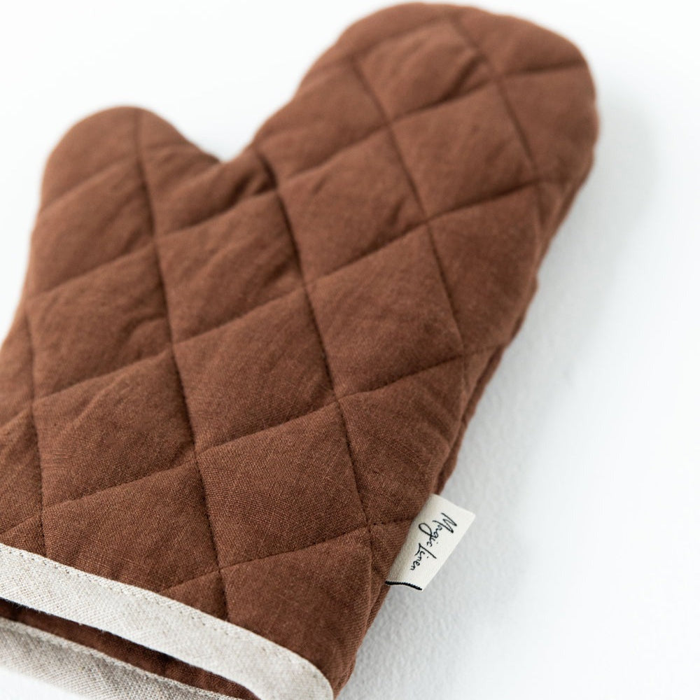 Magic Linen, Gant de cuisine en lin - Marron
