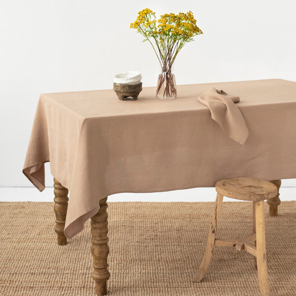 Magic Linen, Nappe en lin 150x250 - Latte