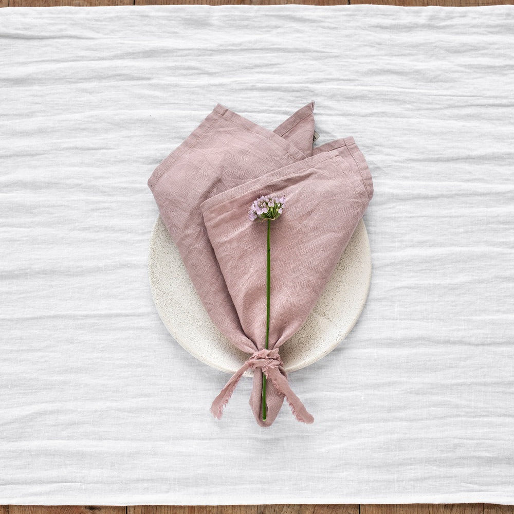 Magic Linen, Nappe ronde en lin - Woodrose